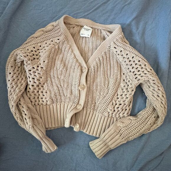Abercrombie & Fitch chunky knit cropped cardigan - Picture 1 of 3